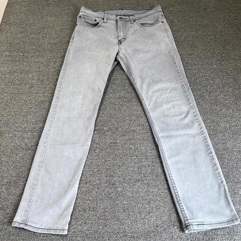 Levi's 511 Slim Fit Jeans Men's 31x30 Gray‎ Denim Pockets Low Rise Medium Wash